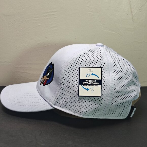 Outdoor Cap Hat Snap Back White Breathable Mesh Wicking Embroidered Dog Logo - Picture 4 of 10